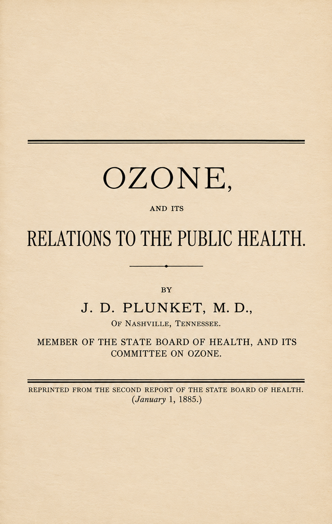 Book Cover of OZONE, AND ITS RELATIONS TO THE PUBLIC HEALTH