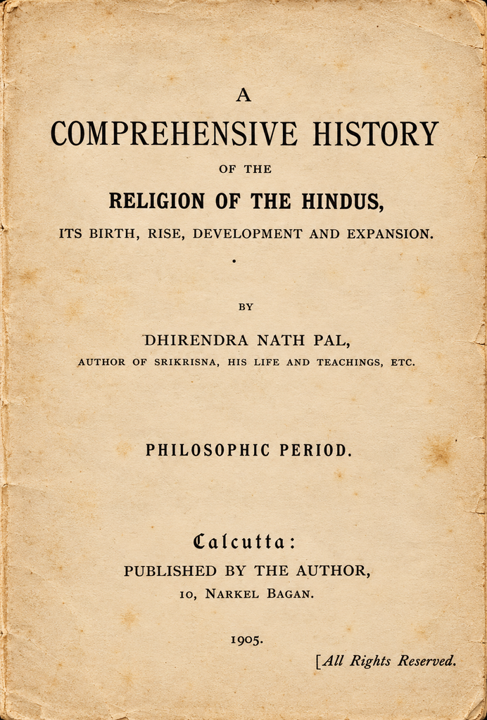 Book Cover of A COMPREHENSIVE HISTORY OF THE RELIGION OF THE HINDUS