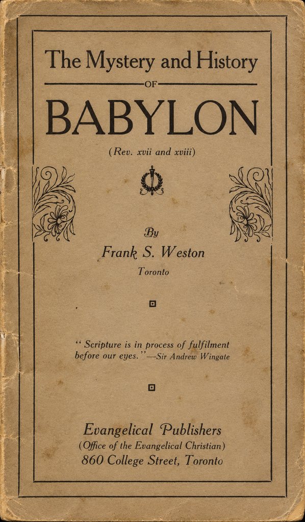 Book Cover of THE MYSTERY AND HISTORY OF BABYLON
