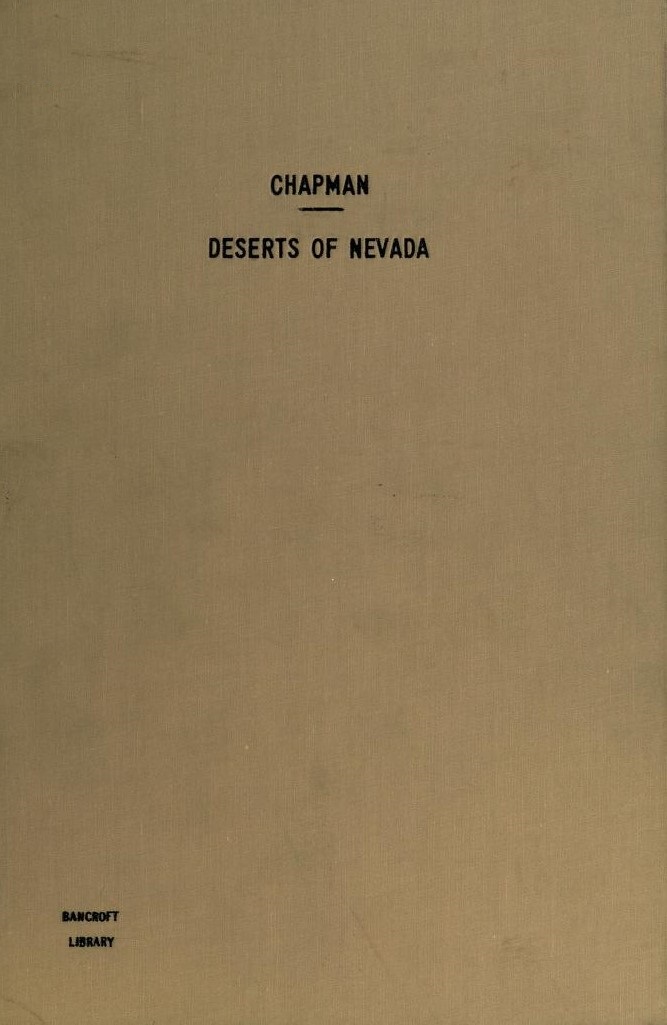 Book Cover of THE DESERTS OF NEVADA AND THE DEATH VALLEY